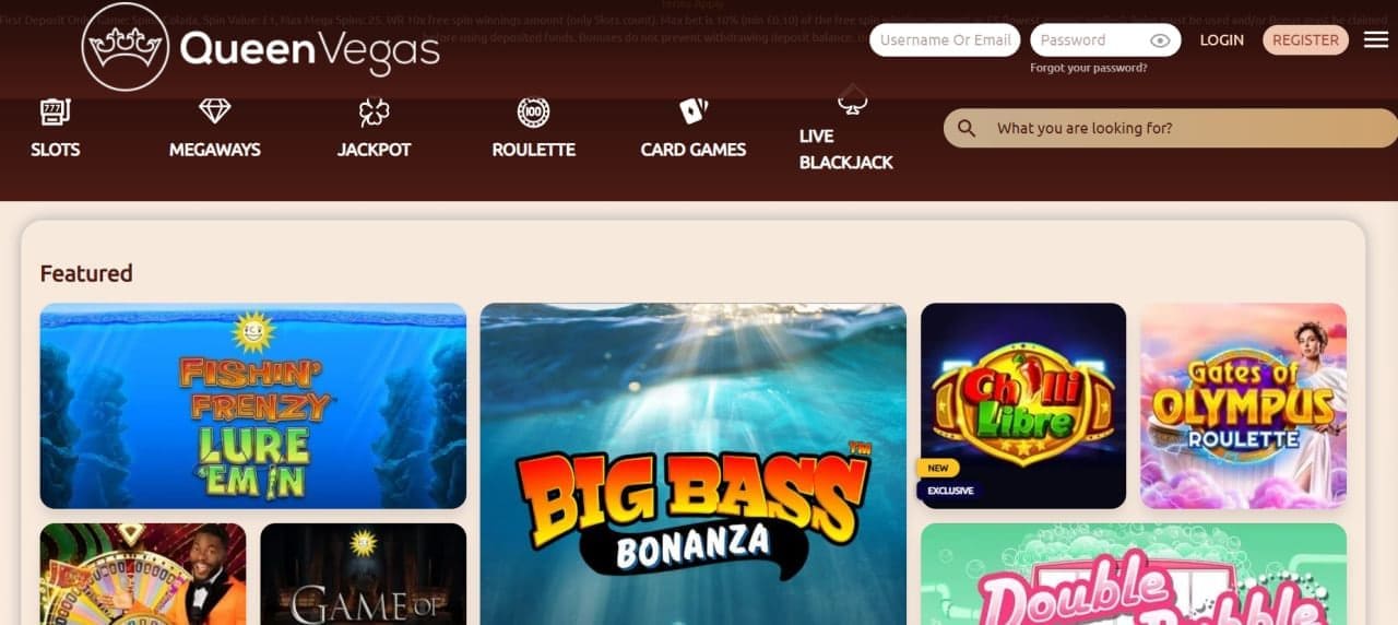 Queen Vegas Online Casino - Slot Games, Roulette & Blackjack