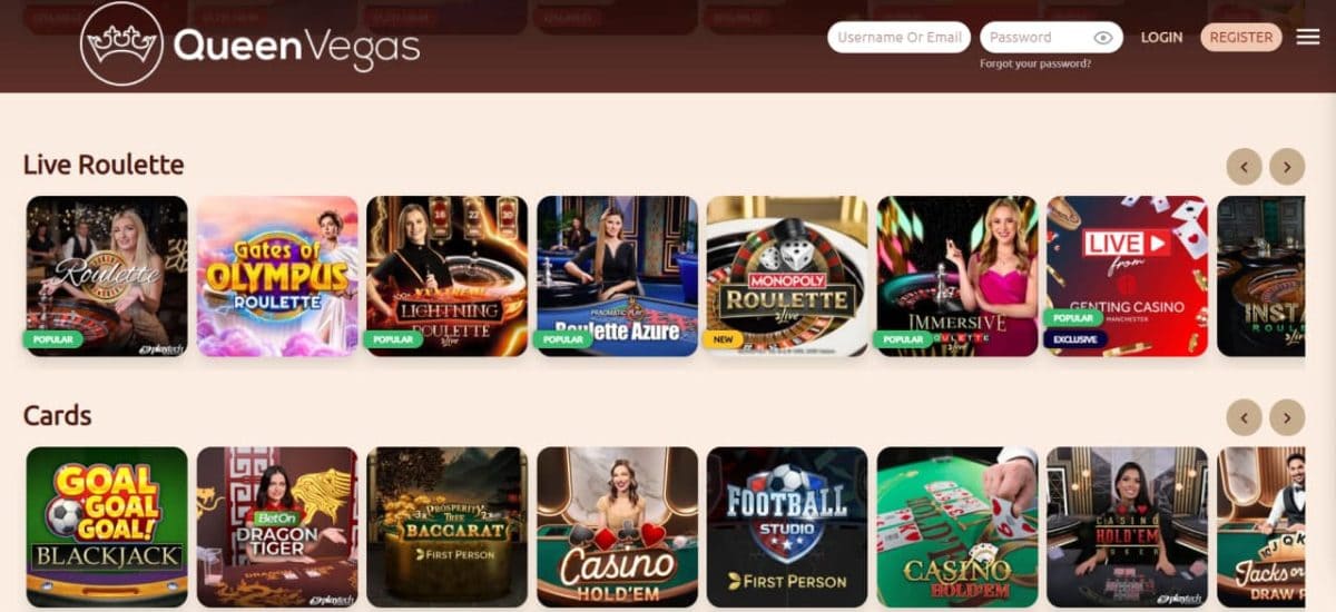 Queen Vegas Online Casino - Slot Games, Roulette & Blackjack image 2